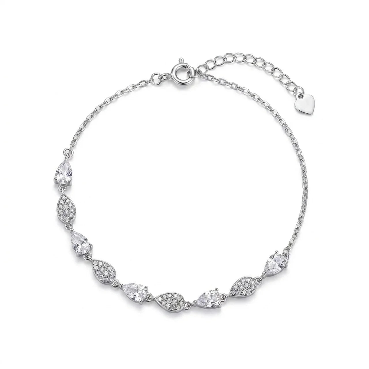 925 Silver Delicate Bracelet with Sparkling Stones