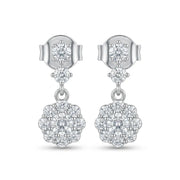 925 Silver Dangle Earrings with Zircon