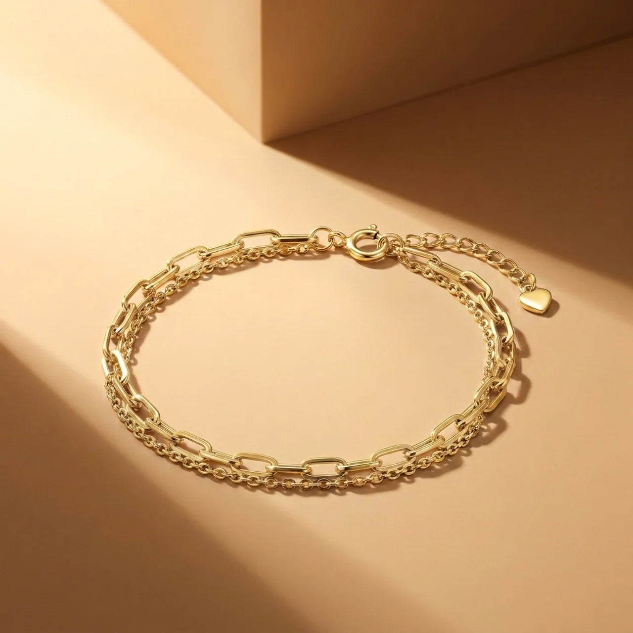 Elegant 925 Silver Bracelet with Harmonious Layered Design