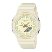 GMA-P2100VA-7ADR – Casio G-Shock Women’s Analog-Digital White Watch with Colorful Artistic Accents
