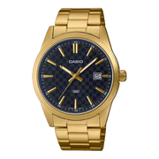 Casio Men's Analog Watch – Gold Case & Stainless Steel Band