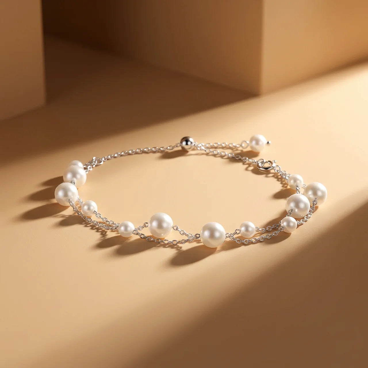 Soft Pearl Bracelet with an Elegant Design – 925 Silver