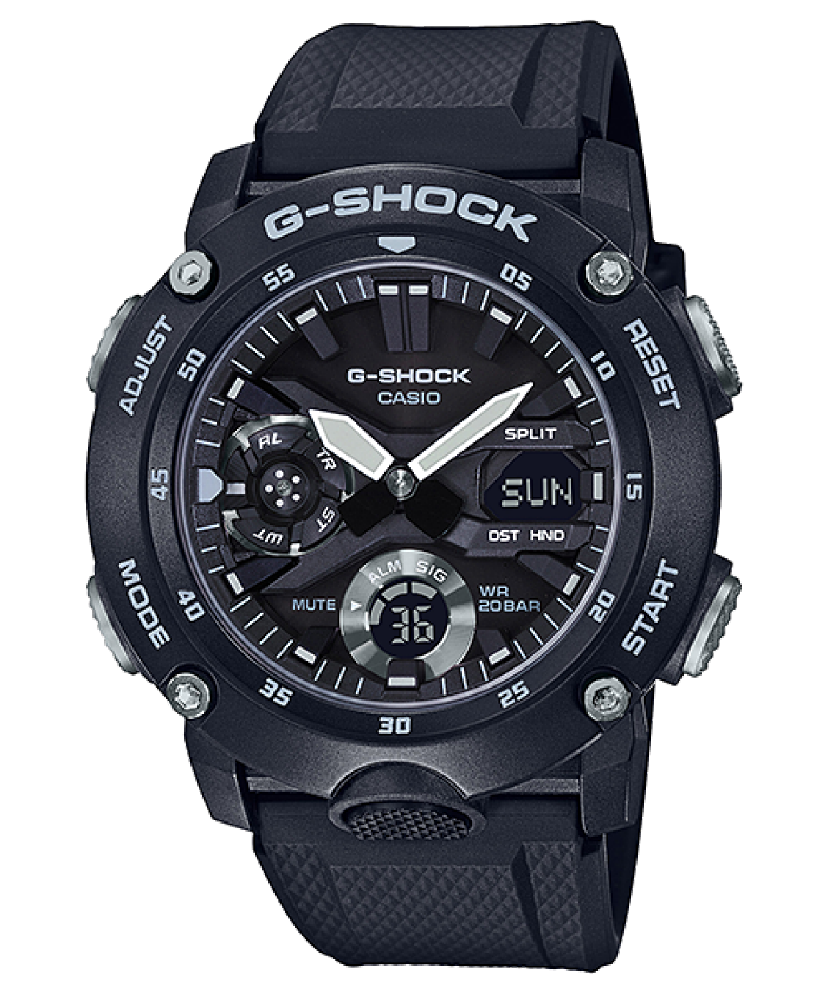  GA-2000S-1ADR - Casio G-Shock Men's Digital Sporty Casual Watch with Resin Strap