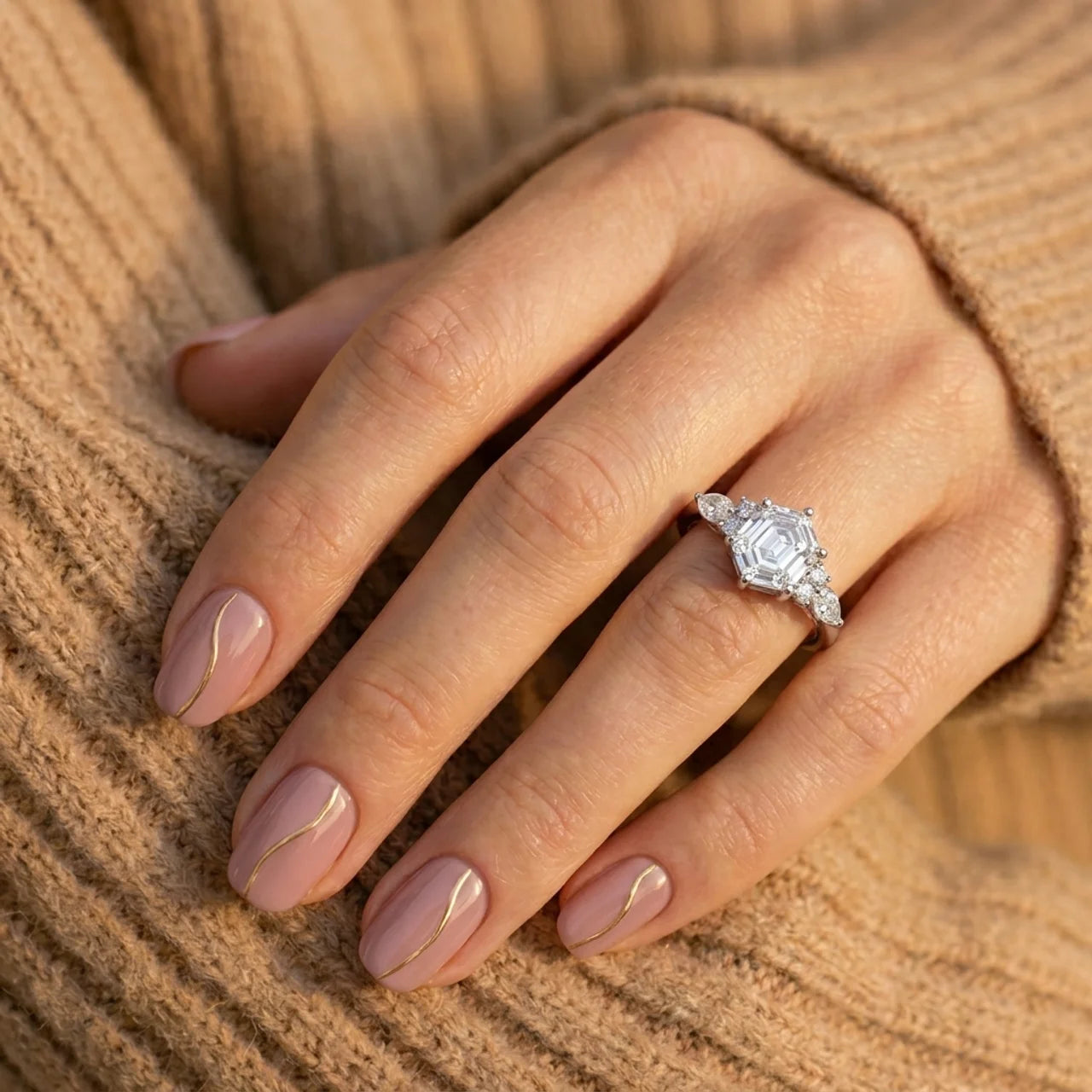 925 Silver Elegant Ring with a Square Stone and Attractive Shine