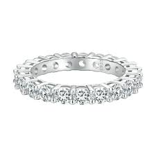 Shiny Moissanite 925 Silver Ring