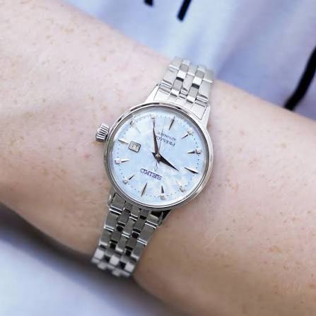 Seiko Presage Sky Blue Dial Stainless Steel Women's Watch