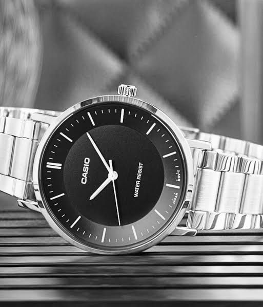 Casio Classic Black Dial Stainless Steel Men's Watch