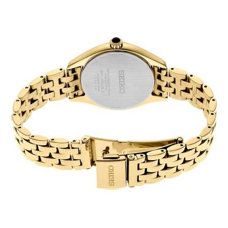 Seiko White Dial Gold Bracelet Women's Watch