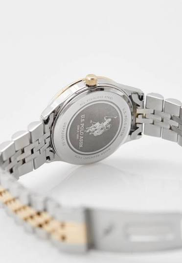 U.S. Polo Assn Women's Analog Watch – Silver Dial & Two-Tone Stainless Steel Bracelet