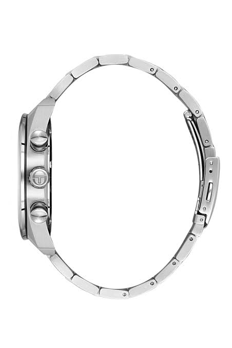 Sergio Tacchini Men's Chronograph Watch – Grey Dial & Silver Stainless Steel Bracelet