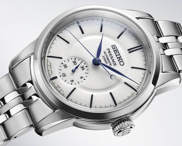 Seiko Presage White Dial Silver Stainless Steel Bracelet Men's Watch