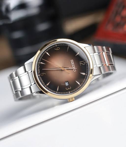 Seiko Gradient Brown Dial Silver Bracelet Men's Watch