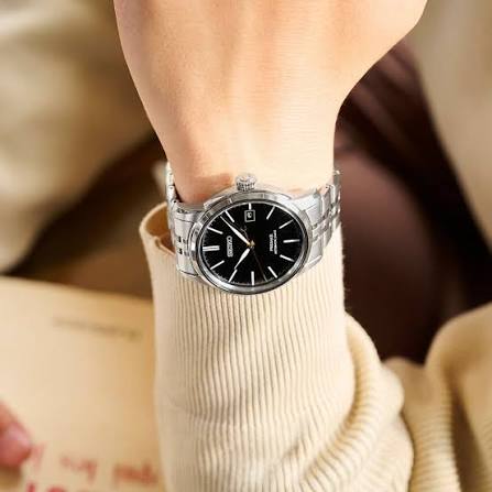 Seiko Presage Glossy Black Dial Men's Watch