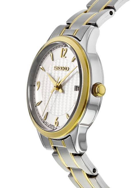 Seiko White Dial Two-Tone Women's Watch