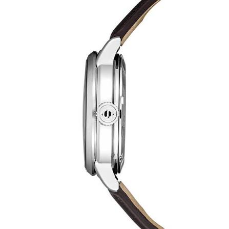 Seiko Presage Dark Blue Dial Brown Leather Strap Men's Watch