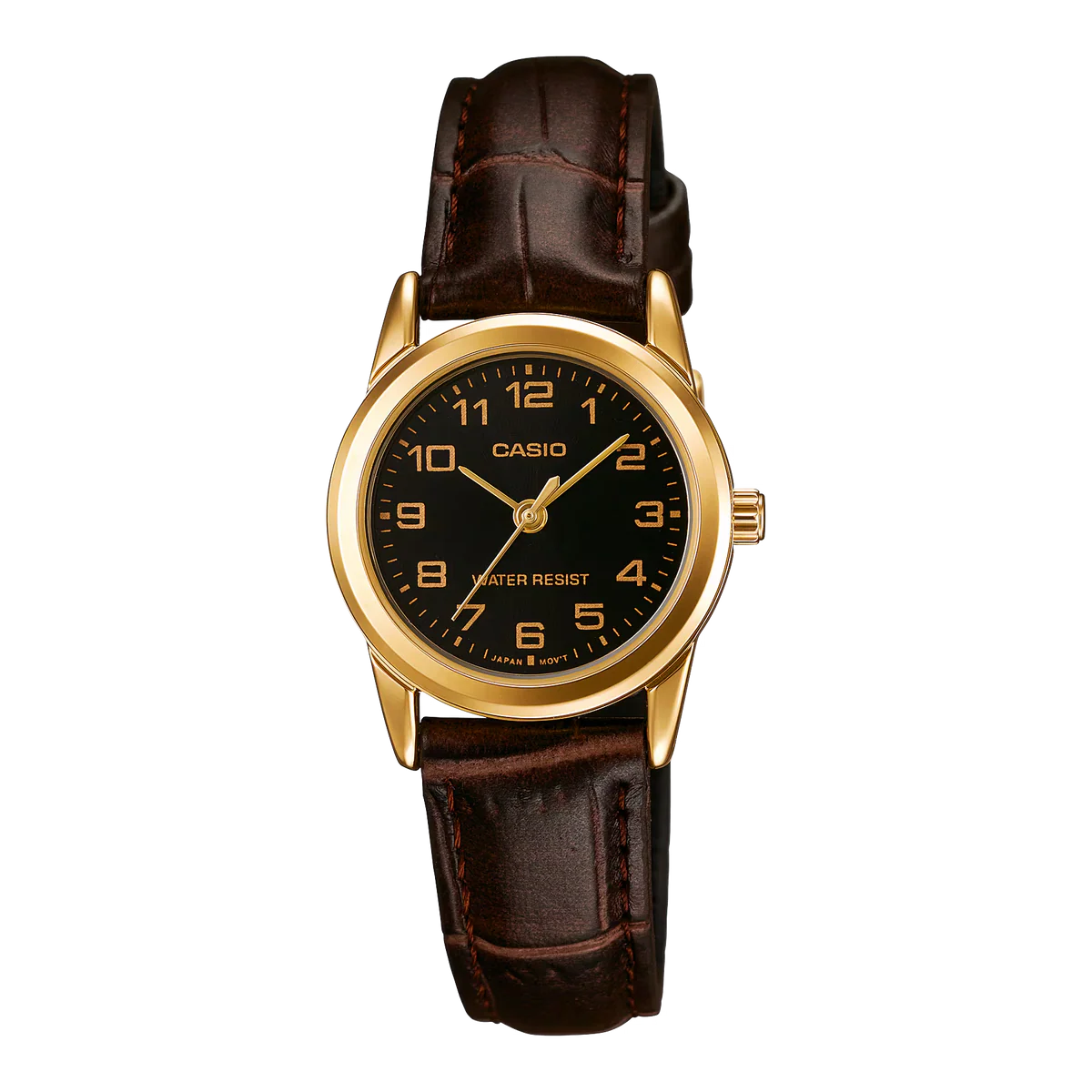 Casio Men's Analog Watch – Black Dial & Olive Resin Band