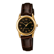 Casio Men's Analog Watch – Black Dial & Olive Resin Band