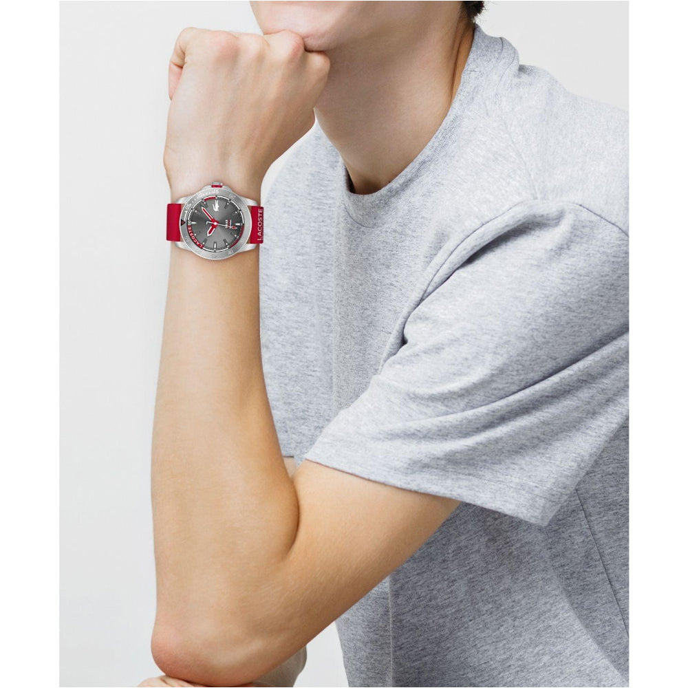 Lacoste Regatta Quartz Red Rubber Band Men's Watch - 2011333