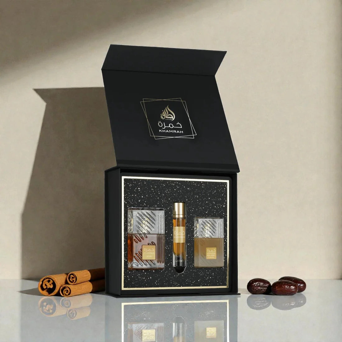 طقم عطر خمرة من لطافة للجنسين أو دو بارفان 100 مل + 12 مل + 50 مل