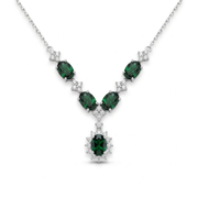 925 Silver Luxury Green Necklace
