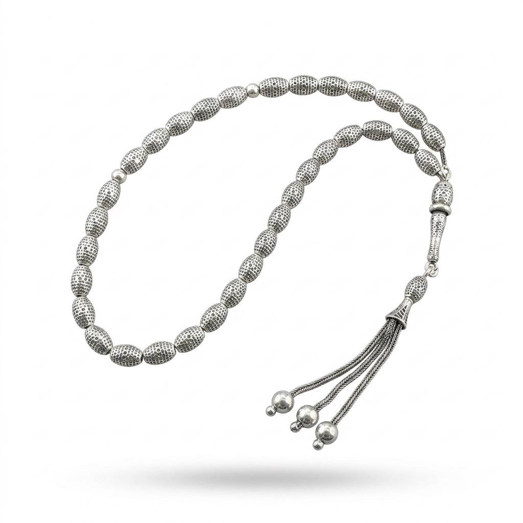 33 Beads 925 Silver Men's 