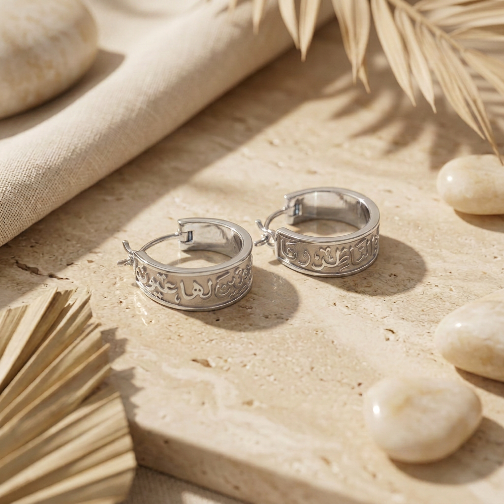 Lovers' Hearts See What Others Cannot" 925 Silver Hoop Earrings