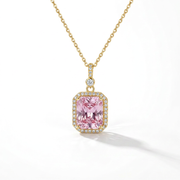 Gold-Plated Pink Halo Necklace