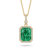 Gold-Plated Emerald Necklace