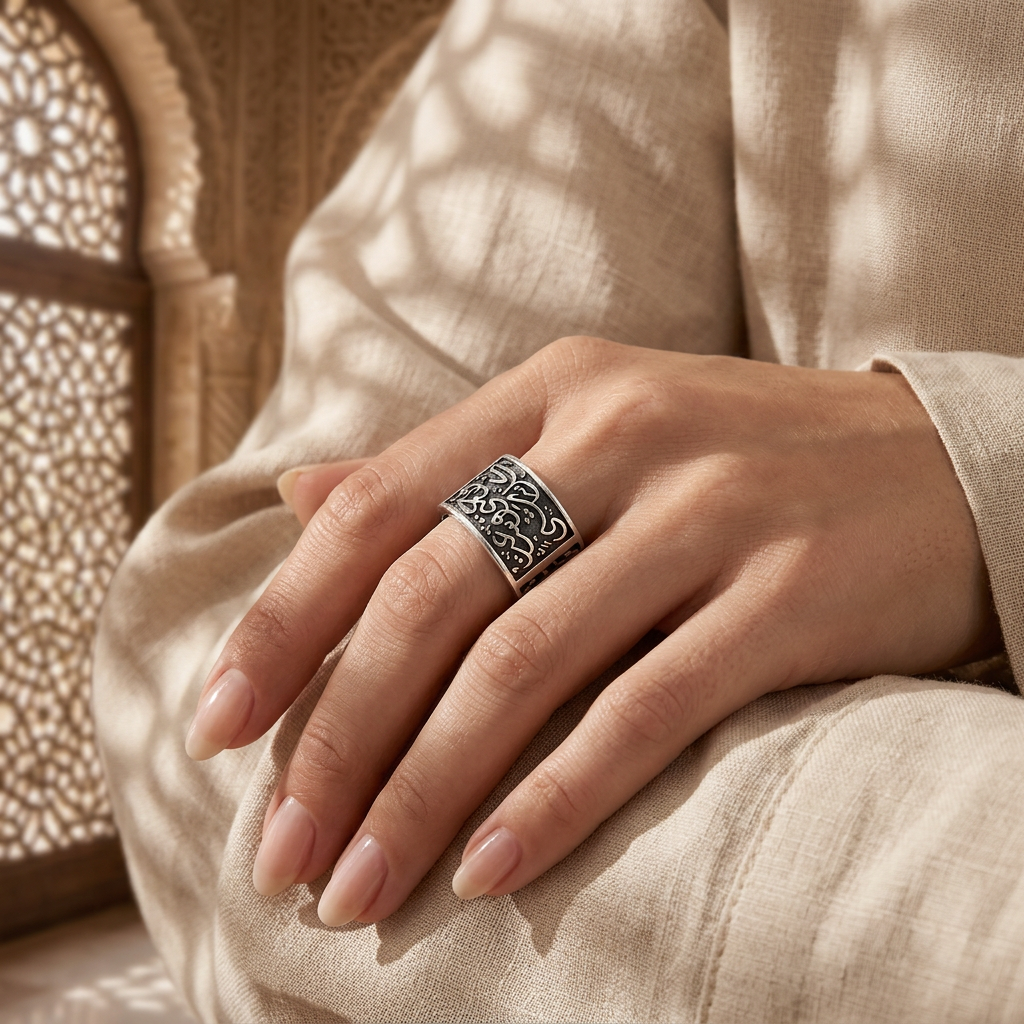 Ring “And My Mercy Encompasses All Things” 925 Silver 