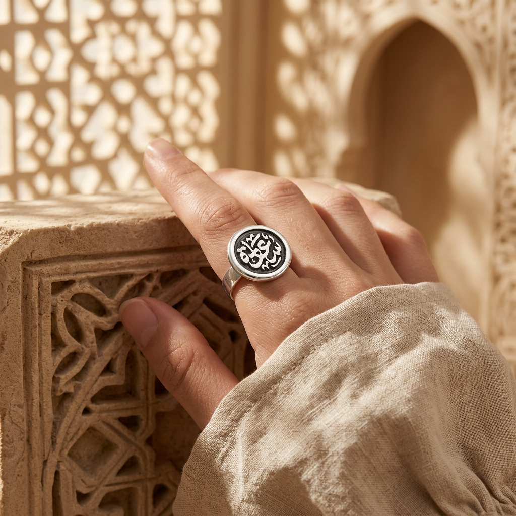 خاتم (سعادة) فضه عيار 925 طراز عرابي
