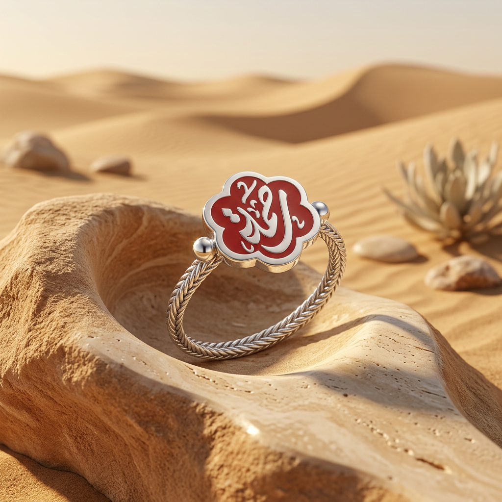 "Rahma" 925 Silver Red Ring 