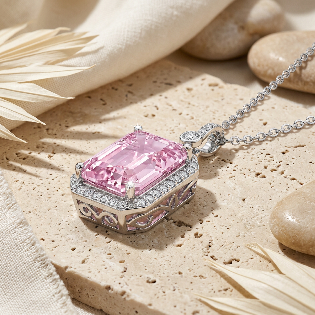 Pink Halo Necklace