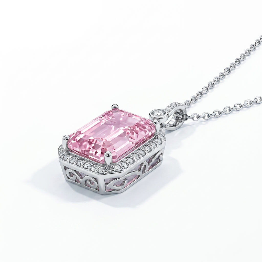 Pink Halo Necklace