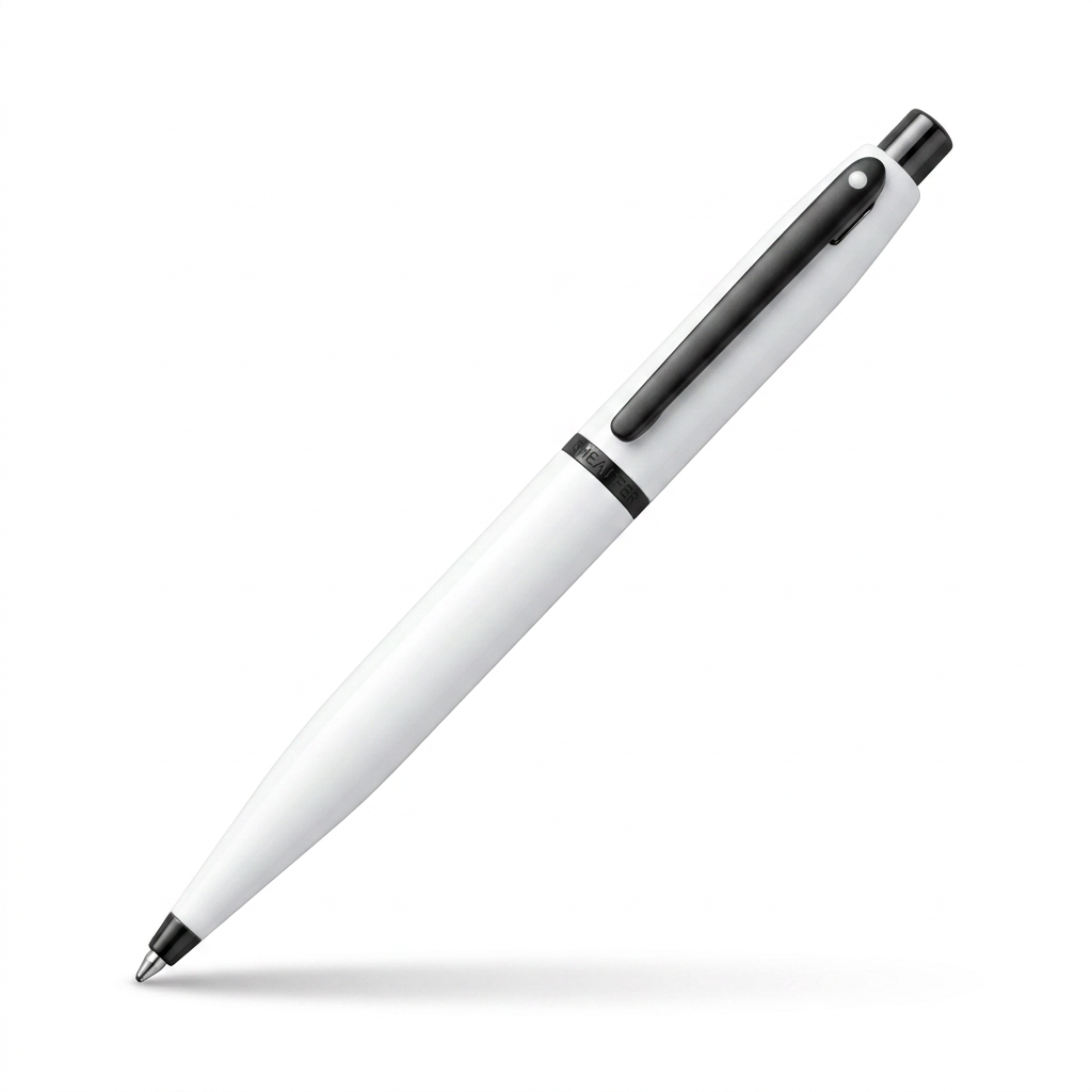 Cross Black Ink Ballpoint Pen – White Body with Black Details