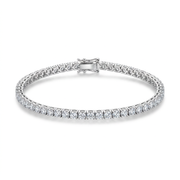 925 Silver Slim Tennis Bracelet with Cubic Zirconia