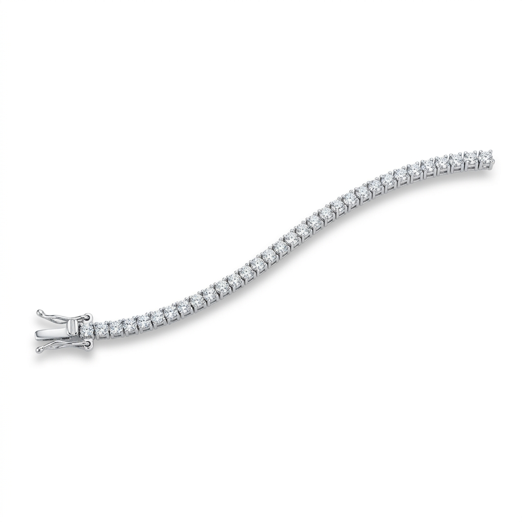 925 Silver Slim Tennis Bracelet with Cubic Zirconia