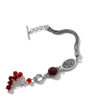 "Your Presence Is Paradise on Earth" 925 Silver Agate Bracelet