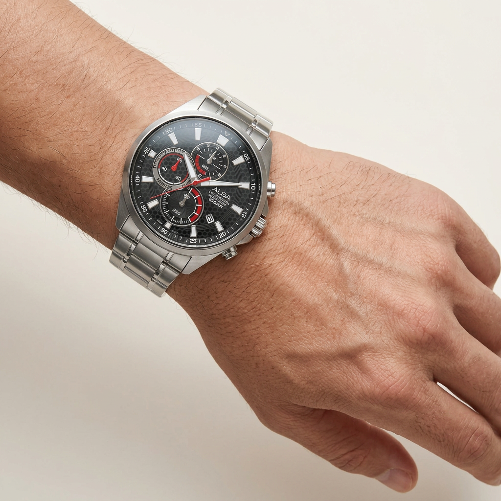 Alba Men’s Watch – Chronograph Stainless Steel | fathy ibrahim