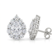 925 Silver Water Drop Earrings Encrusted with Sparkling Stones