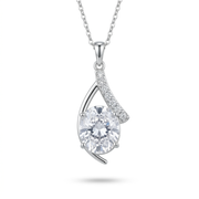 925 Silver Sparkling Gem Necklace