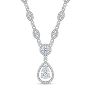925 Silver Double Teardrop Necklace