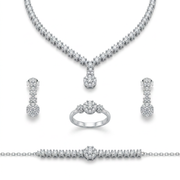 925 Silver Sparkling Jewelry Set