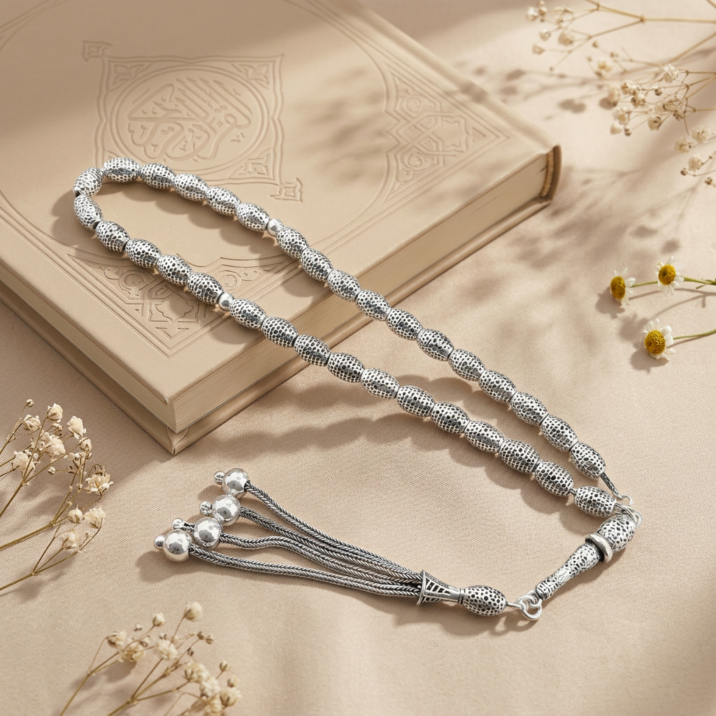 33 Beads 925 Silver Men's 