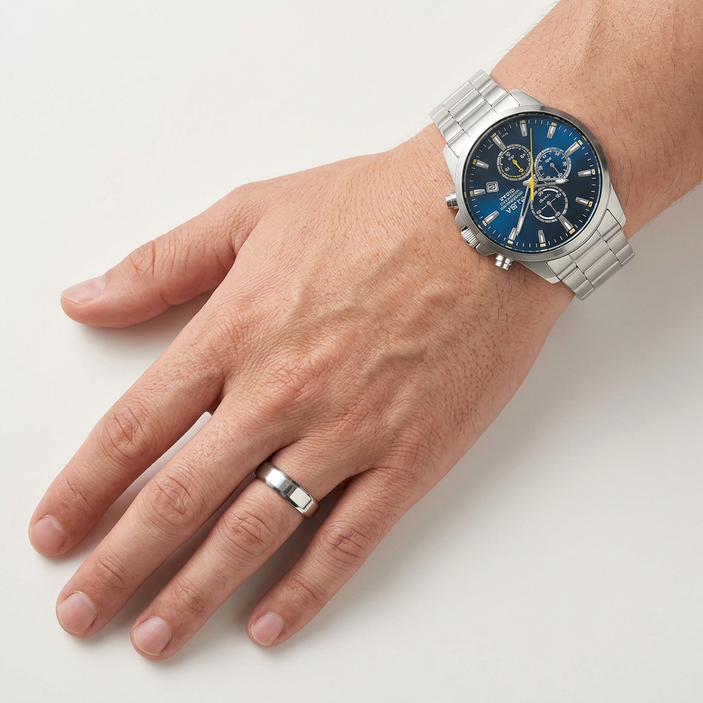 Alba Men’s Active Watch Stainless Steel Band Blue Dial AM3911X1