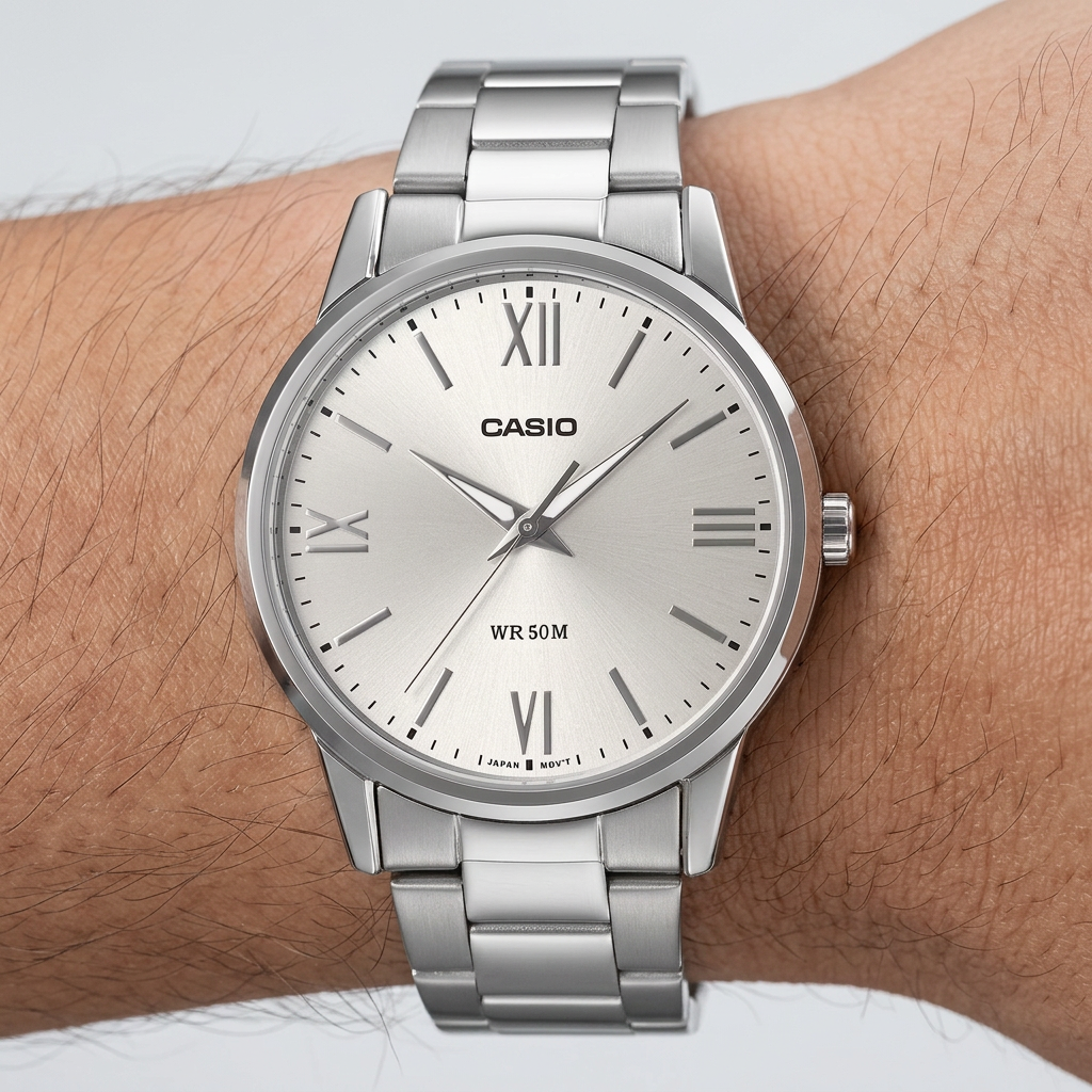 Casio Analog Stainless Steel White Dial Quartz Men's Watch - MTP-1303DD-7AVDF