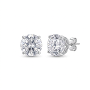 925 Silver Delicate Earrings with a Single Sparkling Stone Design
