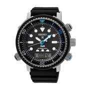 Seiko Prospex Black Dial with Blue Details and Black Silicone Strap Men's Watch