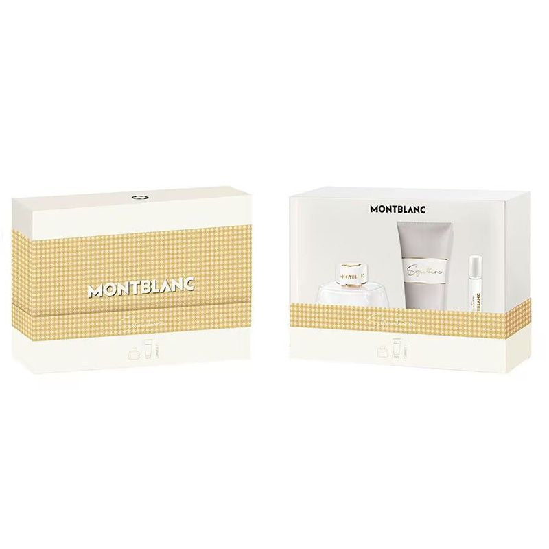 Mont Blanc Signature Gift Set for Women, Eau de Parfum 90ml + Body Lotion 100ml + Travel Spray 7.5ml