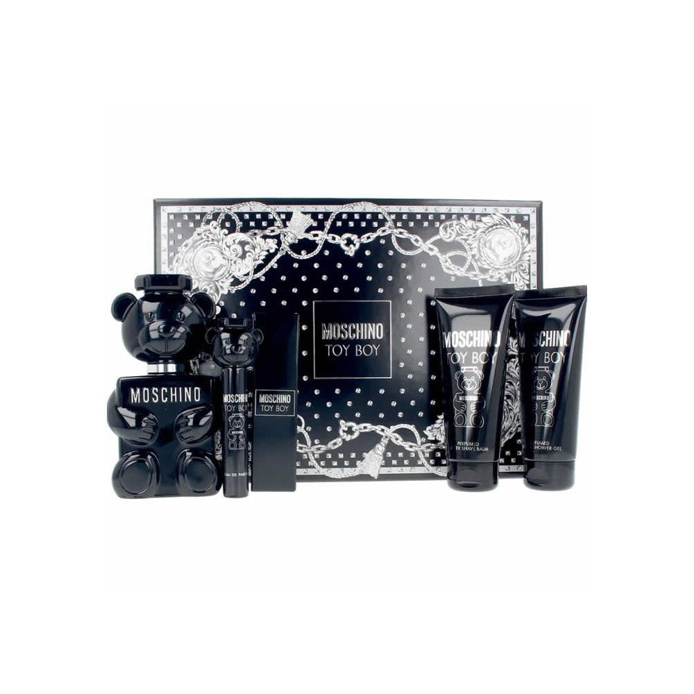طقم عطر توي بوي من موسكينو او دو بارفان للرجال 100مل + 10مل+جل استحمام 100مل+بلسم بعد الحلاقة 100مل