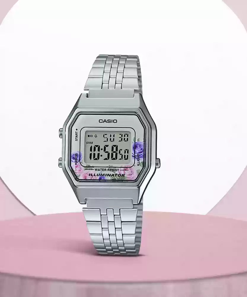 ساعة يد ديجيتال كاسيو حريمي ستانلس ستيل